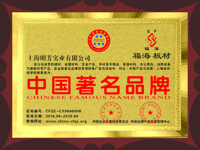 中國(guó)著名品牌（曾獲得）
